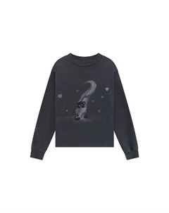 Футболка с длинным рукавом и принтом, серая We11done