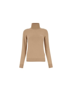 Высокий воротник вязаный джемпер, Экрю Miu miu