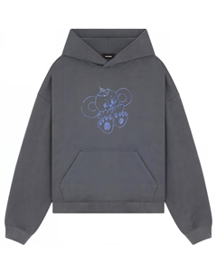 Футболка с принтом монстра, угольно-серая We11done