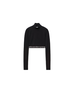 Трикотажная футболка женская черная Alexander wang