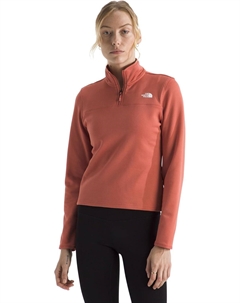 Женская кофта флисовая с молнией до середины груди, кирпичный The north face