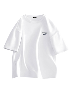 Футболка унисекс, лесной зеленый (голубая серая бирка, логотип на груди) Miniso