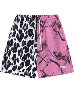 Коллекция Dual Tone Леопардовый принт Повседневные шорты Unisex, Леопардовые шорты Темный оттенок Dnbh