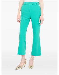 Расклешенные брюки с металлическим логотипом, зеленый Liu jo