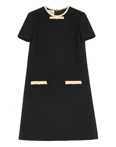 Твидовое платье с бантом, черный Valentino garavani