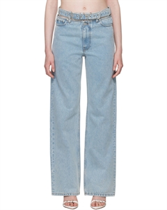 Синие джинсы с Y-образным ремнем, Ice blue Y / project