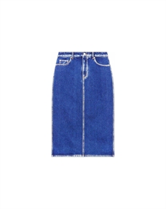 Джинсовая длинная юбка женская синяя We11done