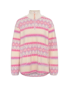 Женский флисовый пуловер Ruthie среднего слоя с застежкой-молнией на половину длины, бежевый Kari traa