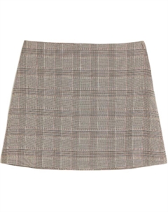 Повседневная короткая юбка женская светло-бежевая в клетку H&m