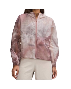 Куртка женская розовая с принтом Lululemon