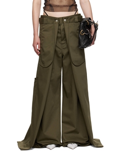 Брюки Shayne Oliver Edition 'The Wrap', хаки Jean paul gaultier