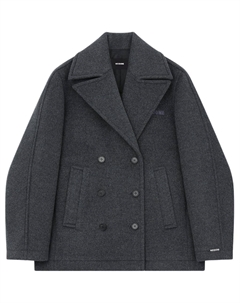 Пальто женское серое антрацитовое, Charcoal Gray We11done