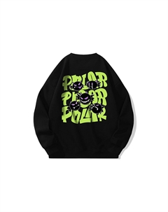 Толстовка унисекс, черная [с флисовой подкладкой и утепленная] Polar bear