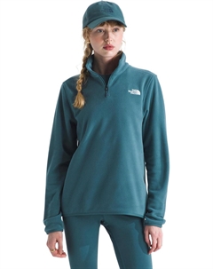 Женская флисовая кофта Glacier с молнией до середины груди, зелено-голубой The north face
