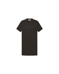 Футболка-платье женская Iron, серо-черная Fear of god essentials