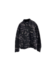 Джинсовая куртка унисекс черная We11done