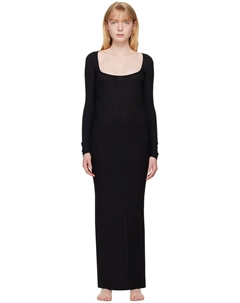 Платье макси с длинными рукавами KIM Black oft Lounge Skims