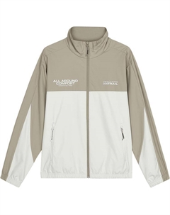 Спортивная куртка унисекс кремово-бежевая белая, Cream Beige White/00NA Skechers