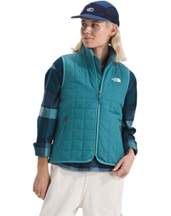 Женский утепленный жилет Junction с влагозащитной пропиткой, утеплителем Heatseeker, эластичными манжетами и застежками-молниями на карманах, Algae Blue The north face