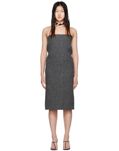 Серое платье-миди без рукавов We11done