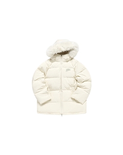 Куртка пуховая женская оливково-белая, чайно-белая Fila fusion