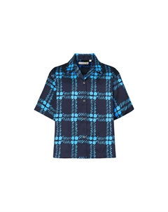 Футболка Marni женская оверсайз с открытым воротником, азиатский размер, синий, темно-синий Uniqlo