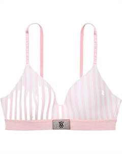 Бюстгальтер в розово-белую полоску Victoria's secret