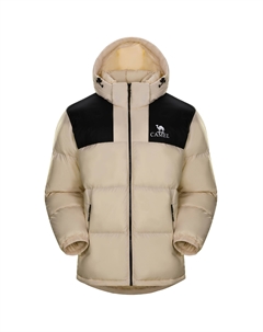 Теплая флисовая серия пуховик Unisex, Coconut Shell/Phantom Black Camel