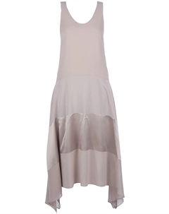 Макси-платье с вставками, нейтральный Brunello cucinelli