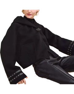 HERMES Женское черное пальто Black, Black Hermès