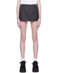 Серая мини-юбка The Pushlock Marc jacobs