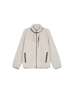 Пальто с бархатистой текстурой унисекс бежевое, Beige-31 Uniqlo