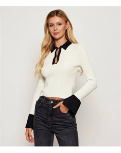 Свитер Шарро Slim fit, белый Hugo