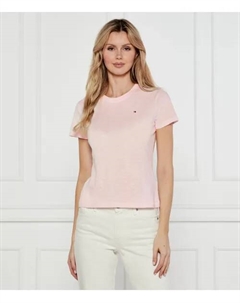 Футболка Slim fit, розовый Tommy hilfiger