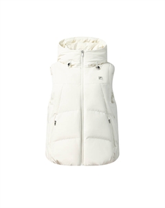 Белая пуховая жилетка женская, White Fila
