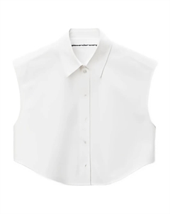 Рубашка без рукавов с воротником, белый Alexander wang