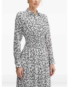 Платье-рубашка миди с цветочным принтом, белый Michael michael kors