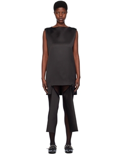 Черное мини-платье на бретельках We11done