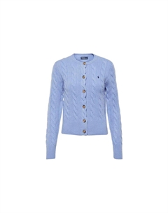 Кардиган с воротником поло и резинкой, черный Polo ralph lauren