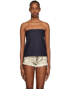 Темно-синий топ без рукавов We11done