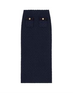 Свитер-миди Женский Тёмно-синий Self-portrait