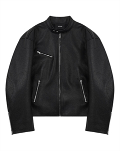 Кожаная куртка FW24 женская черная We11done