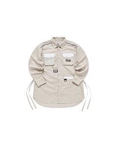 X White Mountaineering Hakusan L Коллекция Сотрудничества Рубашка Женская Camel Fila fusion