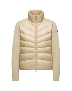 Спортивная кофта на молнии с утеплителем, Beige Moncler