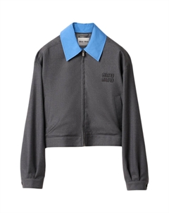 Куртка-бомбер из габардина, Gray Miu miu