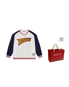 Куртка Mitchell & Ness x NBA унисекс Bulls Warriors Lakers, White Golden State Warriors (with Shopping Bag) Mitchell ness