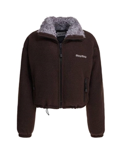 Коричневая пуховая куртка для женщин, Brown Miu miu