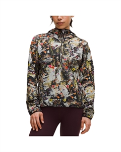 Женская куртка черная с неоновым цветочным принтом, Black Sole Neon Floral Mixed Color Lululemon