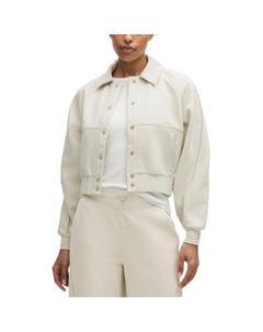 Женская флисовая бейсбольная куртка, Bone White/BONE Lululemon