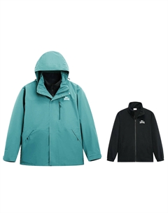 Ветровка утепленная непромокаемая непродуваемая унисекс для походов, Peacock Green (3-in-1) Lonsdale